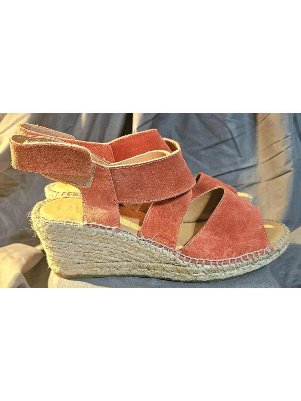 Women's Gaimo Mare ESPADRILLE Wedge SANDALS Size 9 Red Suede